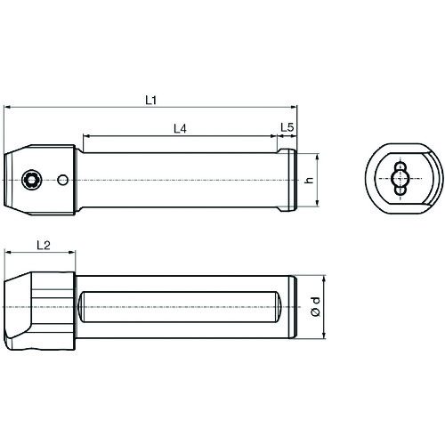 GUHRING 溝入れ工具 丸シャンクホルダ・ 側面クランプねじ レギュラ- GB104.0016.075.00.15.N.IK.90