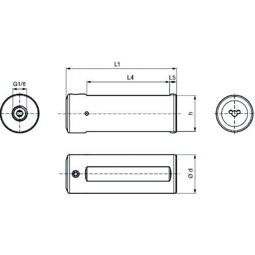 GUHRING 溝入れ工具 丸シャンクホルダ・上部クランプねじ Tornos machine用 レギュラ- GB104.0018.310.00.15.N.IK.TOR