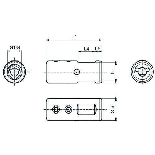 GUHRING 溝入れ工具 丸シャンクホルダ・上部クランプねじ Star machine用 レギュラ- GB106.0022.050.00.22.N.IK.STA