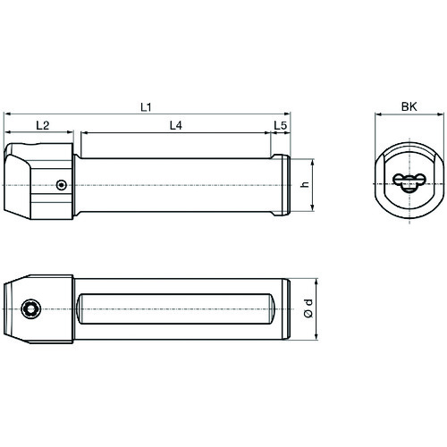 GUHRING 溝入れ工具 丸シャンクホルダ・上部クランプねじ レギュラ- GB104.0012.075.00.15.N.IK