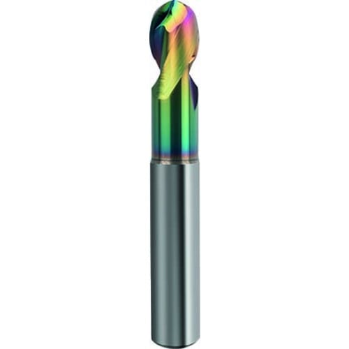 GUHRING アルミ用2枚刃ボールエンドミル レギュラー Carbo+コート 10mm