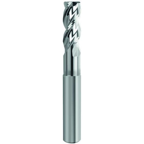 GUHRING アルミ用3枚刃高能率エンドミル ロング 無処理 コーナーR付き 10mm RE:0.3mm
