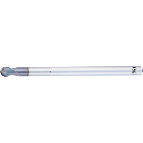 OSG 銅電極用DLC超硬エンドミル 高精度仕上げ用2刃 ロングネックボールタイプ AE－LNBD－N（3056381）