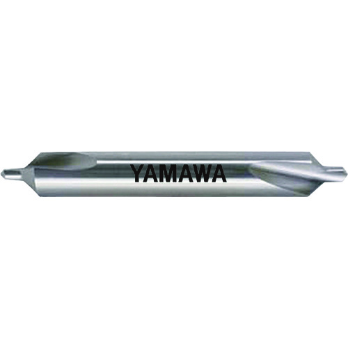ヤマワ 弱ねじれ溝A形90° 超硬センタ穴ドリル C-CD-Q 3X90°X8