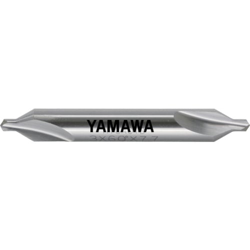 ヤマワ 弱ねじれ溝A形60° 超硬センタ穴ドリル C-CD-S 1.5X60°X5