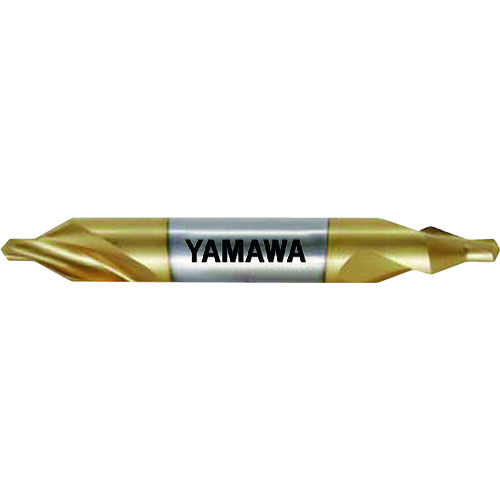 ヤマワ コーティング弱ねじれ溝A形60° センタ穴ドリル 旧JIS1形 CD-S V(1) 5X60°X14