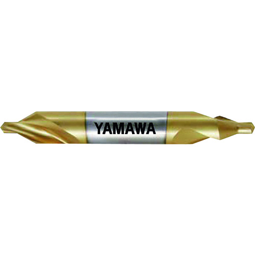 ヤマワ コーティング弱ねじれ溝A形60° センタ穴ドリル CD-S V 1X60°X4