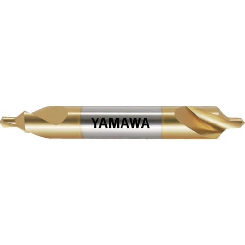 ヤマワ コーティング強ねじれ溝A形90° センタ穴ドリル CE-Q V 4X90°X10