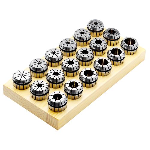 ER精密コレット ストレートシャンク用 - 木製スタンドセット ER25.C.SET15.P.WP